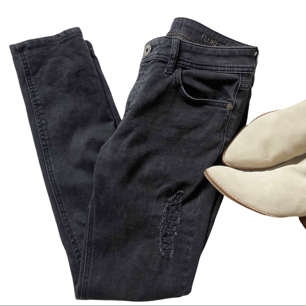 DL1961 Black Florence Instasculpt torch Ankle Jeans Size 27 Washed Black